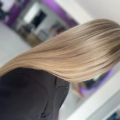 Keratin treatment glossy blonde result Somerset West